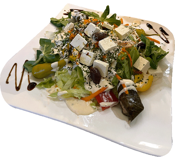 Salatplatte des Hauses